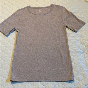 J. Crew Heather Perfect Fit Gray Crew Neck Tee SZ M